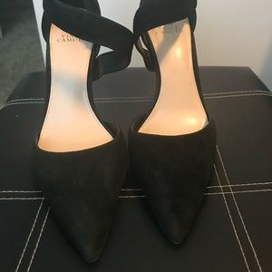 Suede material heels